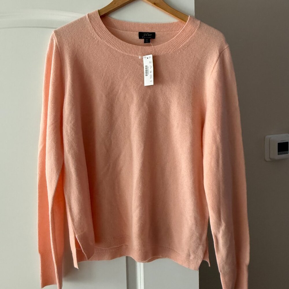 NWT Jcrew Cashmere Crewneck Sweater: Light Melon XL